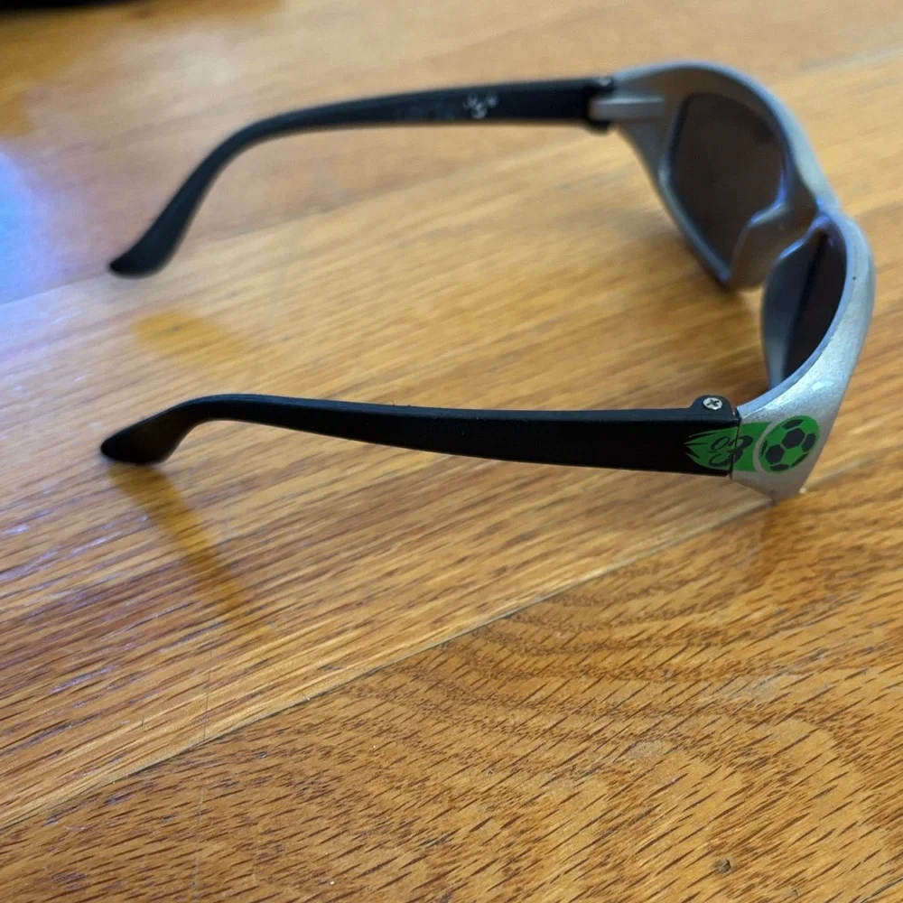 Silver Infant Sunglasses with Black Lenses